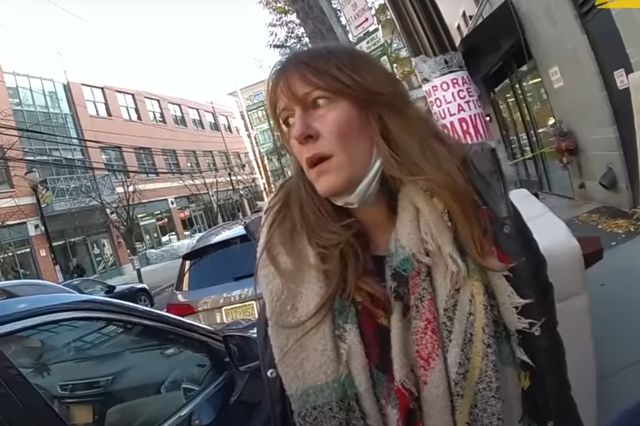 Jersey City Councilwoman Amy DeGise is seen in a 2019 body camera video trying to convince a Hoboken police officer not to tow her car.